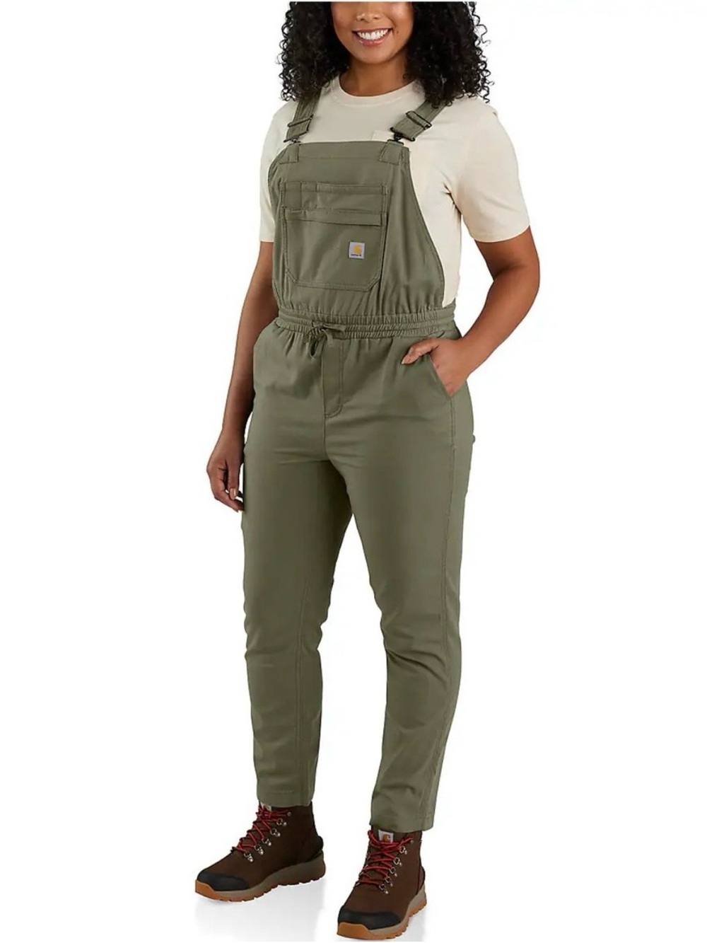 Carhartt Women’s Force Ripstop Bib Overalls Large Regular Green NWT